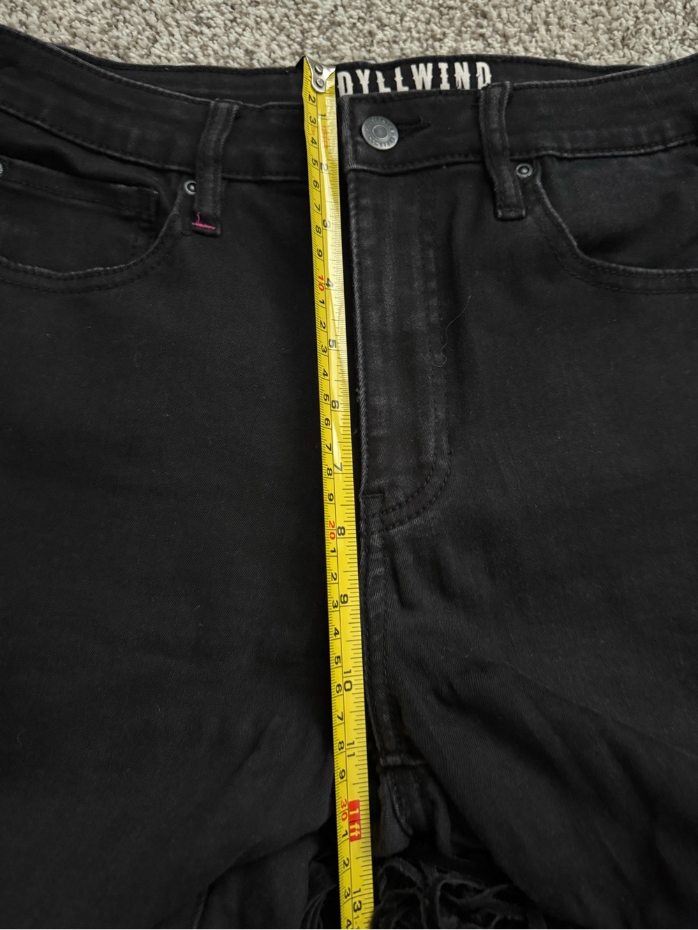 Idyllwind Black High Rise Women’s Jeans with fringes - Picture 9 of 11